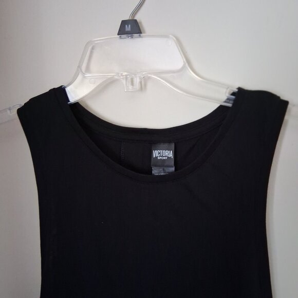 Victoria Sport Lace Back Tank Black sz L /B19 - Picture 5 of 7